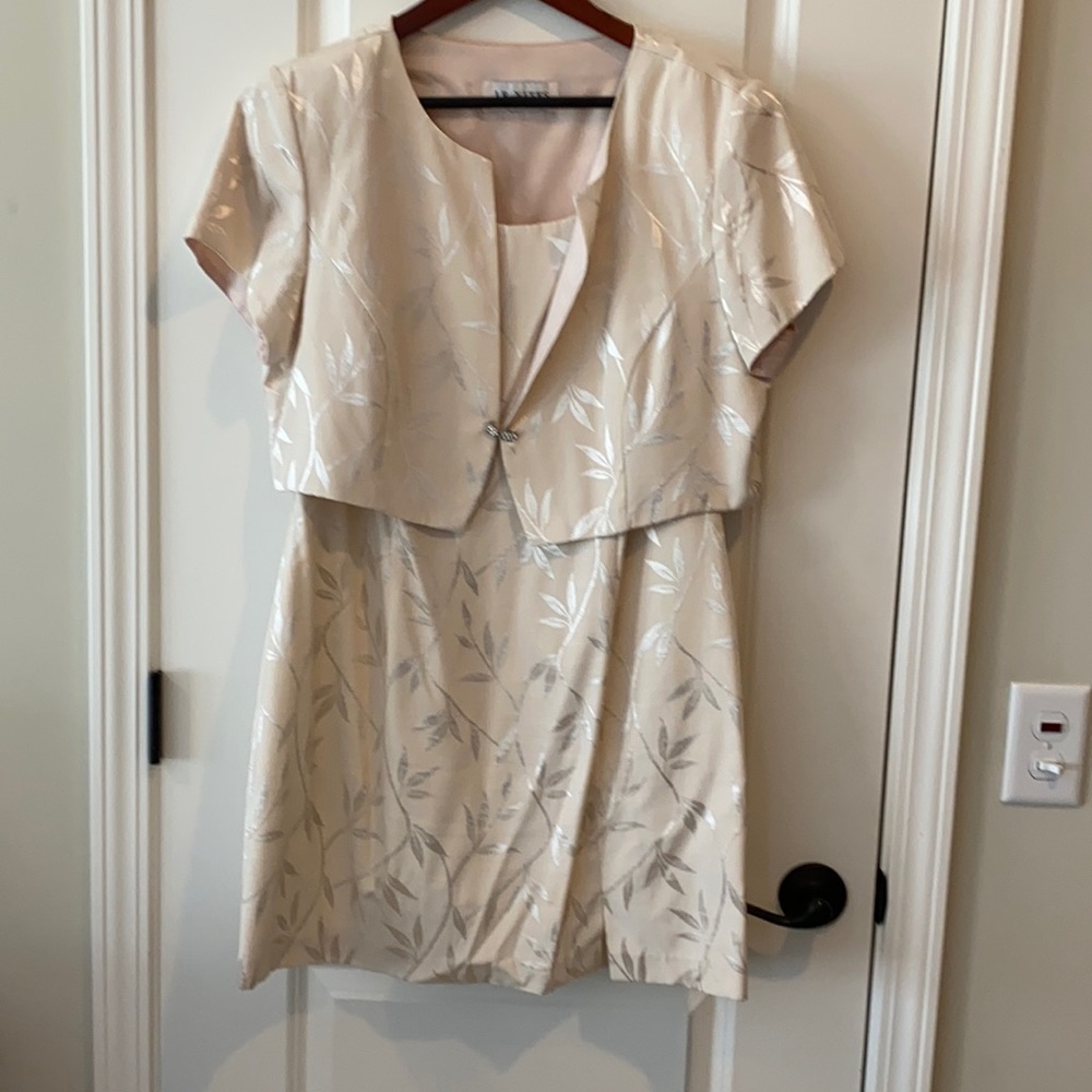 Altered dressy dress with matching bolero jacket.